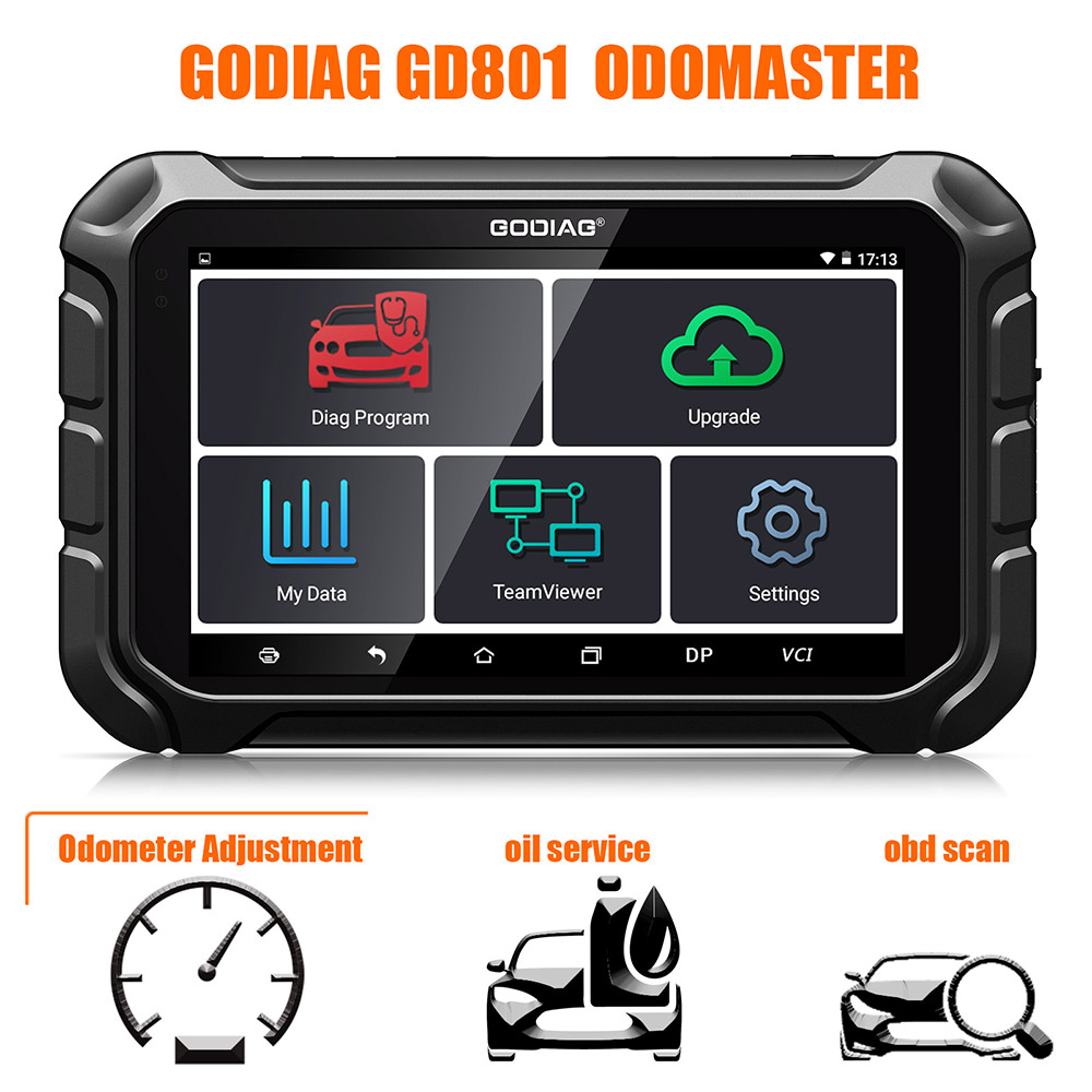 GODIAG GD801 OdoMaster Auto Key Programmer OBDII Cluster Calibration Correction Tool Better Than OBDSTAR X300M 