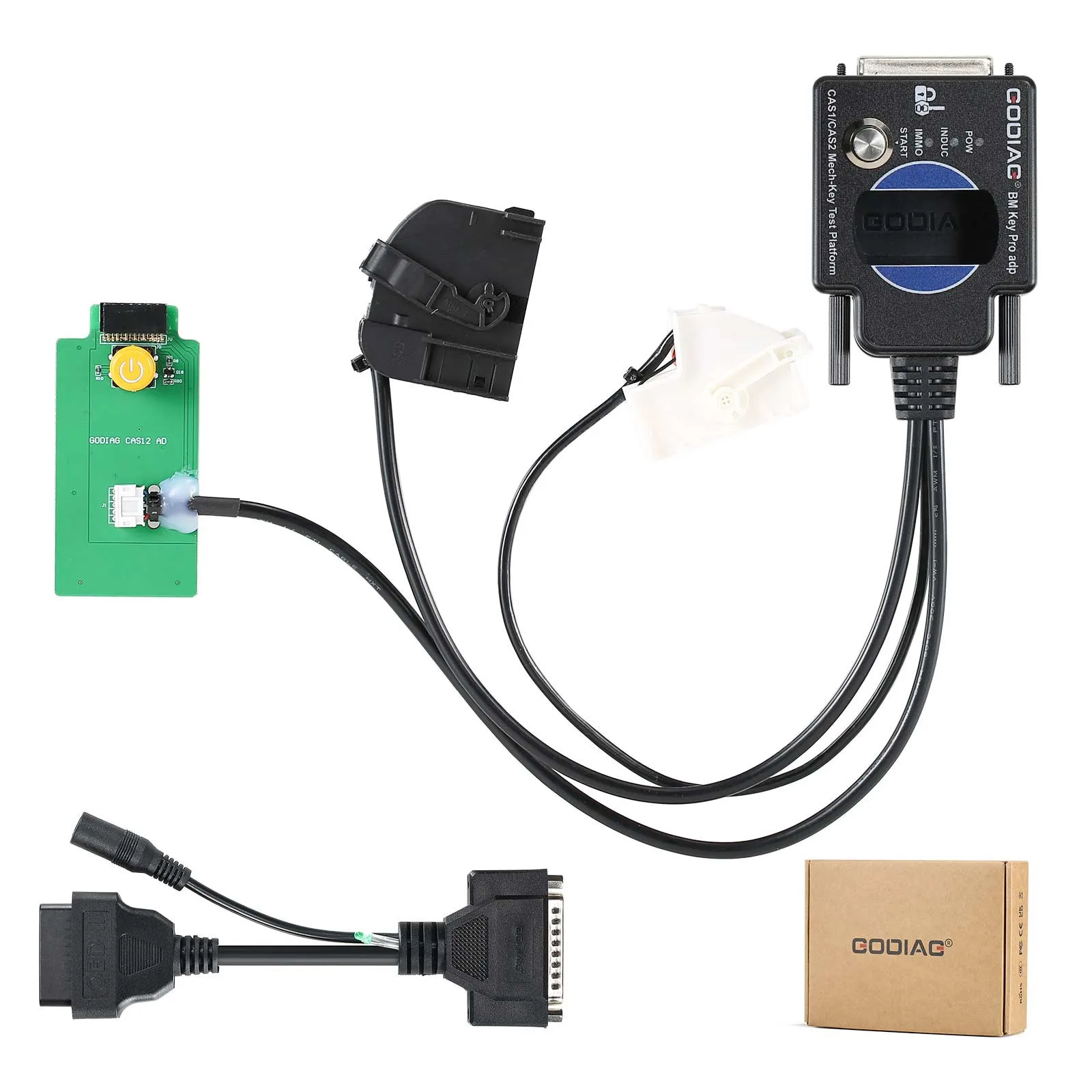 GODIAG for BMW CAS1/CAS2 Mech-Key Test Platform Detect CAS & Key Synchronization Solder-free Matching CAS Data Read, Write and Program