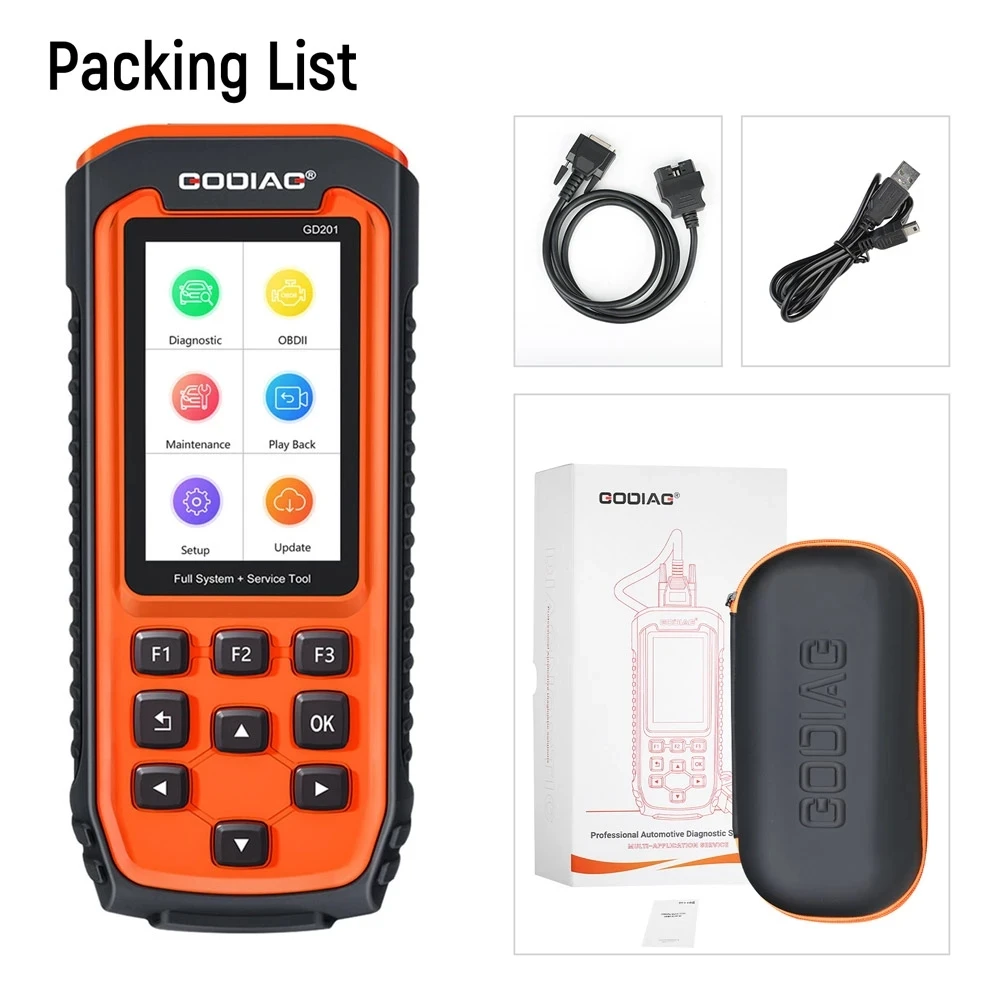 GODIAG GD202 Engine ABS SRS Transmission 4 System Scan Tool with 11 Special Functions