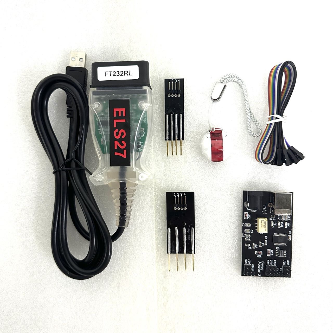 MTool V1.64 Full Set Mileage KM Adjustment Software Dongle +Denso Adapter + Denso Pin Wires Cable Mileage Correction Tool