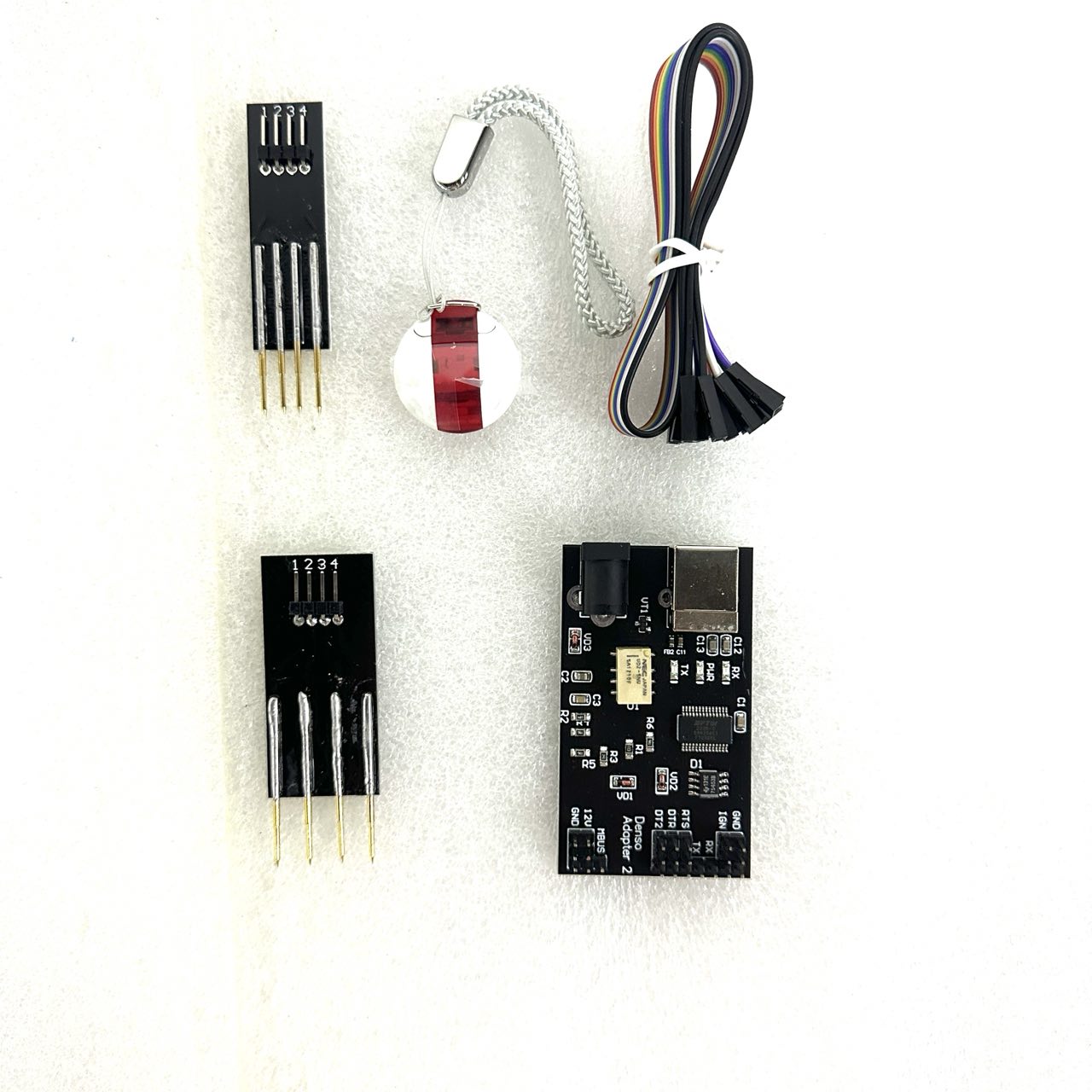 MTool V1.64 Full Set Mileage KM Adjustment Software Dongle +Denso Adapter + Denso Pin Wires Cable Mileage Correction Tool