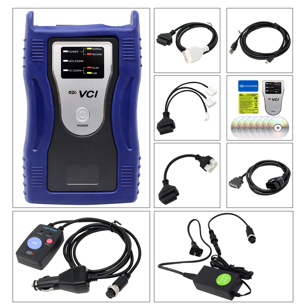 GDS VCI OBD2 Auto Diagnostic Tool for KI-A Hyu-ndai OBD2 Scanner Trigger Module Flight Record Function