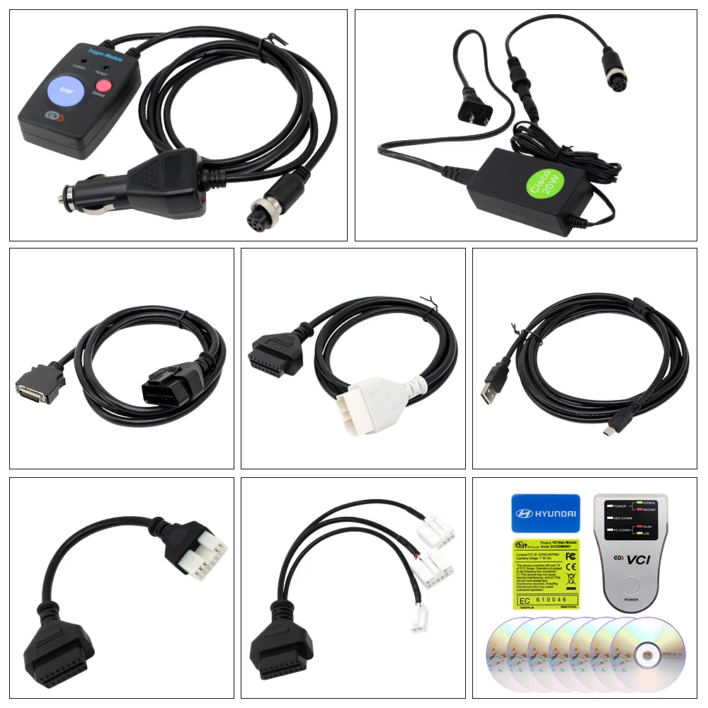 GDS VCI OBD2 Auto Diagnostic Tool for KI-A Hyu-ndai OBD2 Scanner Trigger Module Flight Record Function
