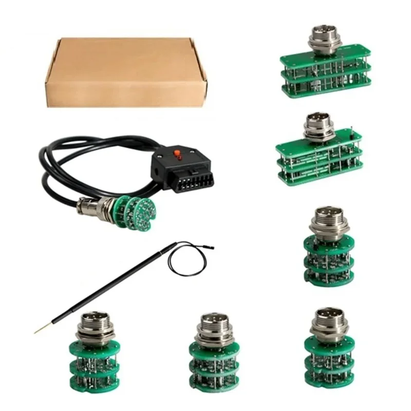 Best Green ECU GearBox Adapter 8pcs/set For FLASH V1.95 Adapter Works Together With FLASH ECU Programmer&Upgrade Adapter
