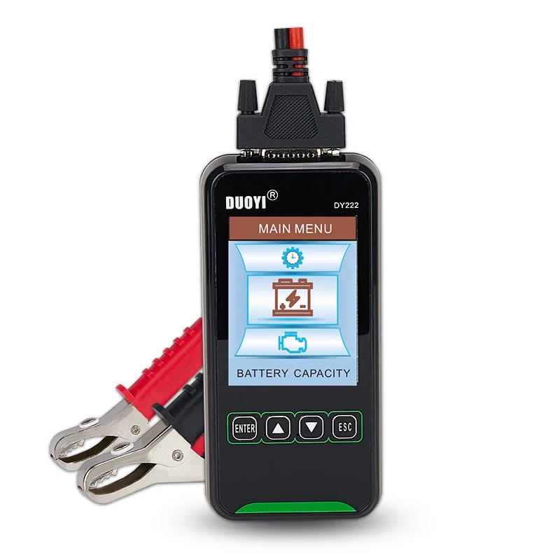 DUOYI DY222 Car Battery Tester 12V 24V Digital Automotive Battery Tester Analyzer 2000CCA Cranking Charging Tool