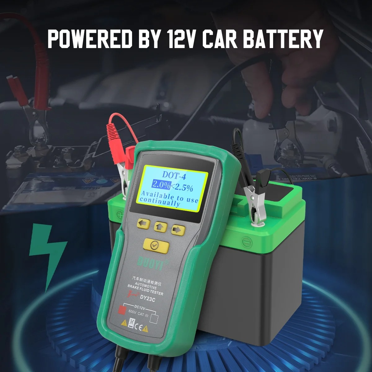 DUOYI DY23C Car Brake Fluid Tester Accurate Test Automotive Brake Fluid Water Content Check Universal Oil Quality DOT 3/4/5.1