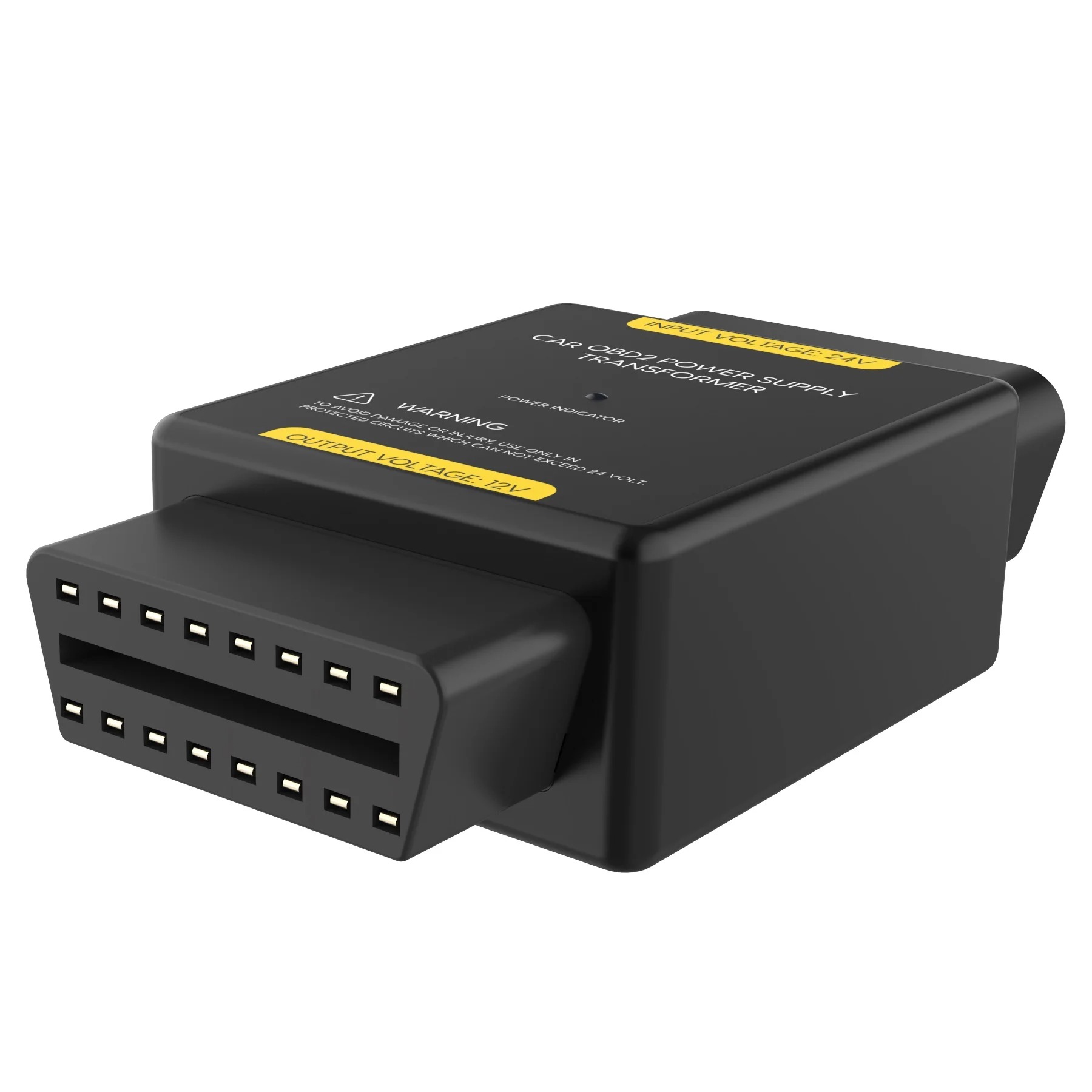 10Pcs/lot Autool Converter Adapter Convert 24v to 12v OBDII Adapter Connector Input Voltage 24v to 12v Output Voltage Car OBD2 Power Supply Transformer 