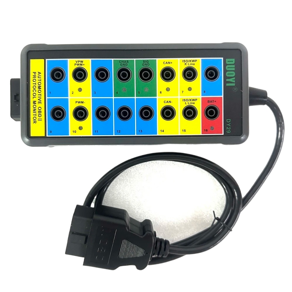 5Pcs/lot DUOYI DY29 Automotive Diagnostic Protocol Detector Tester Car OBDII OBD2 Breakout Box Vehicle OBDII Interface Monitor