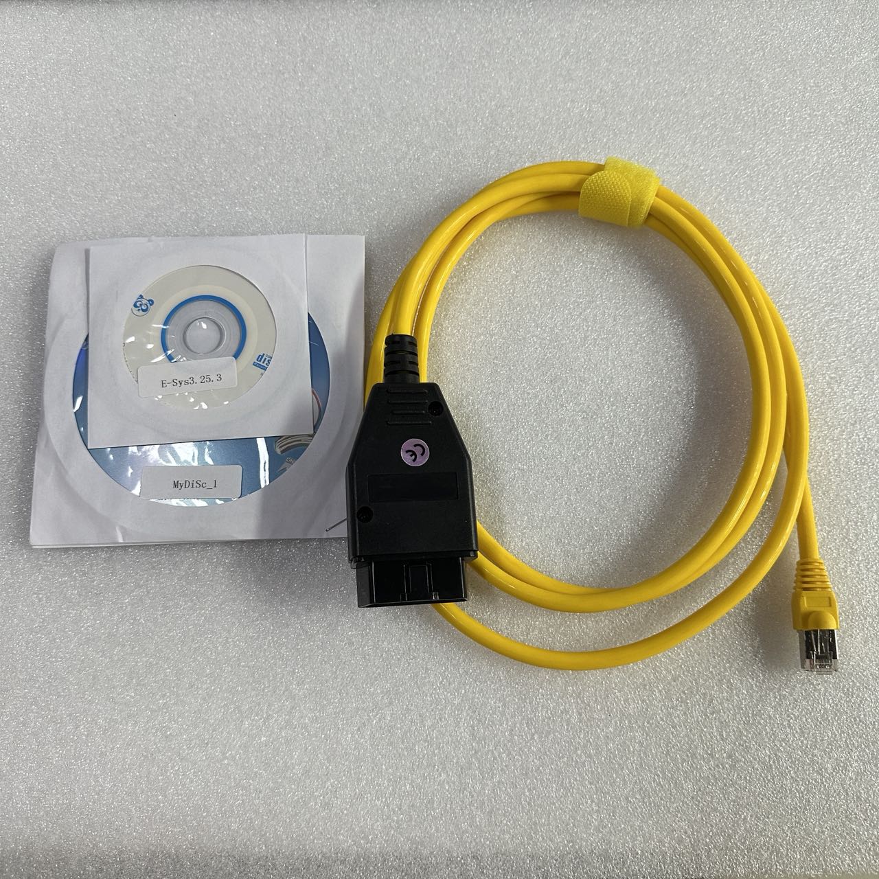 10Pcs/lot For BMW ICOM ENET Cable Ethernet Data to OBD2 16Pin Interface RJ45 Connector Hidden Data Tool ICOM Coding F-Serie With CD