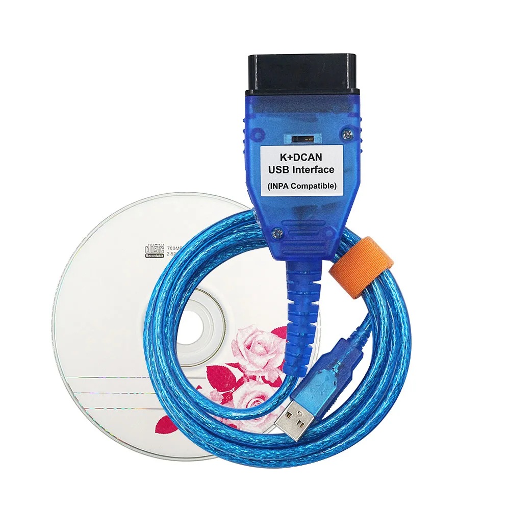 10Pcs/lot For BMW K DCAN Switch OBDII Diagnostic Interface For BMW Series K+CAN K-Line OBD2 Scanner FTDI FT232 Full Chips Blue