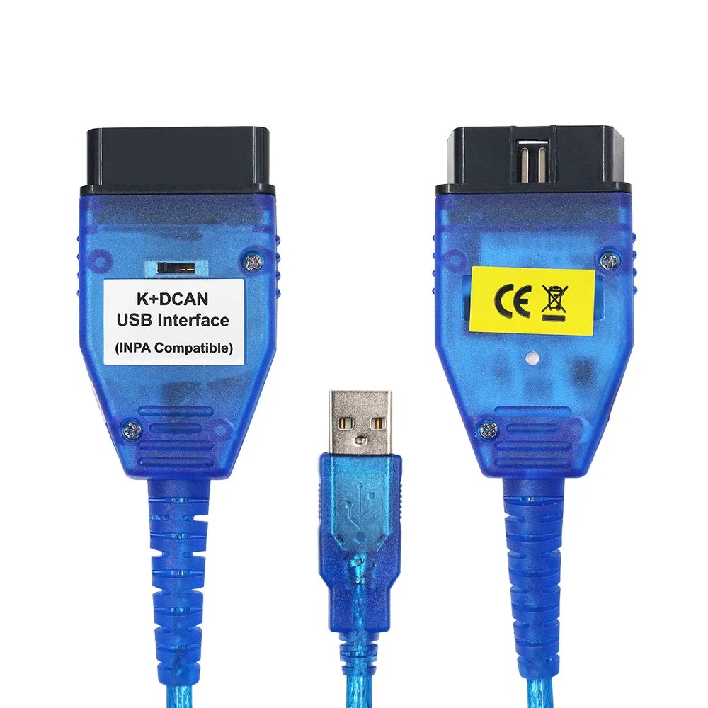 10Pcs/lot For BMW K DCAN Switch OBDII Diagnostic Interface For BMW Series K+CAN K-Line OBD2 Scanner FTDI FT232 Full Chips Blue