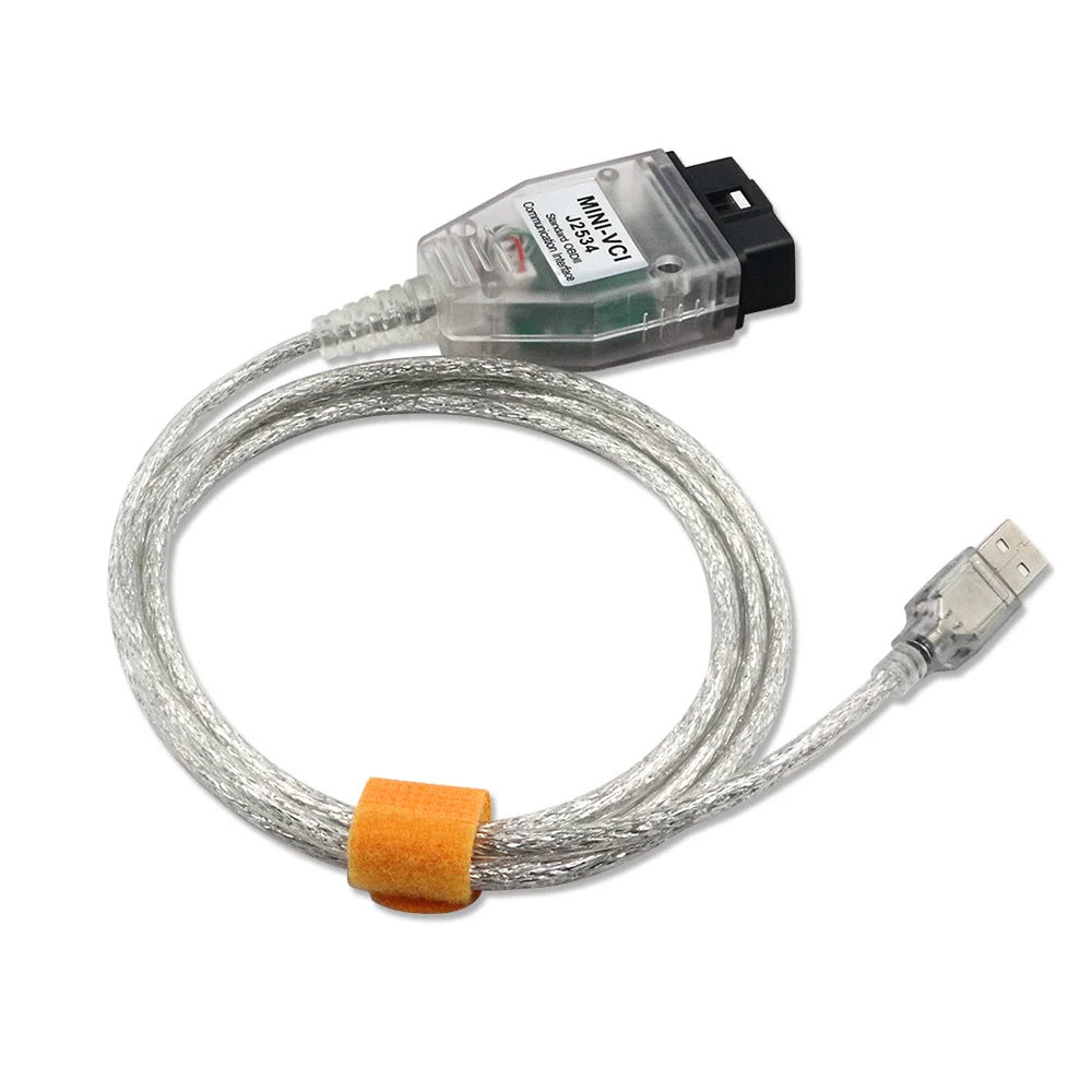 10Pcs/lot V18.00.008 Mini Vci For Toyota J2534 OBD2 Car Diagnostic Cable FTDI Chip TIS Techstream MINI-VCI OBD2 Auto Diagnostic Scanner