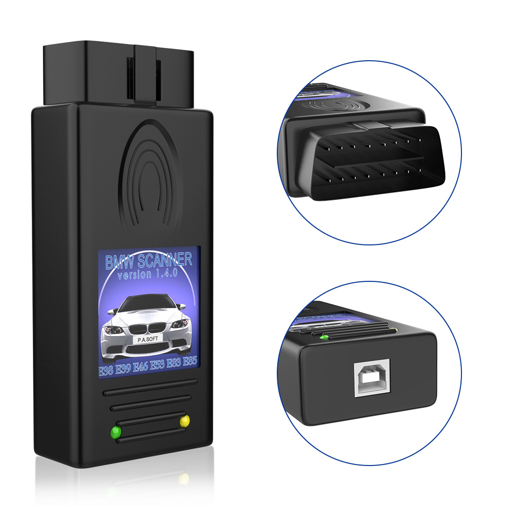  10Pcs/lot Scanner 1.4.0 Car Diagnostic Scanner Multi-Function Unlock Version For Windows XP USB Diagnostic Interface For BMW