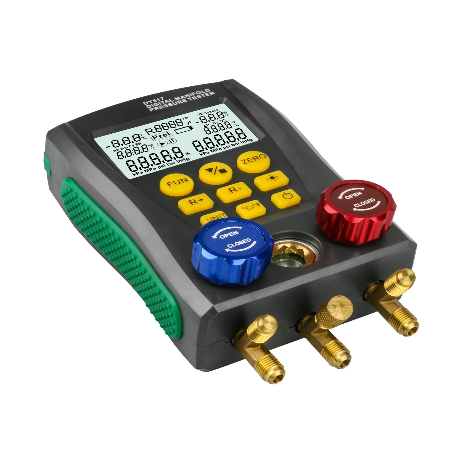 DUOYI DY517 Pressure Gauge Refrigeration HVAC Air Conditioning Manifold Digital Vacuum Temperature Meter Tester For Car House