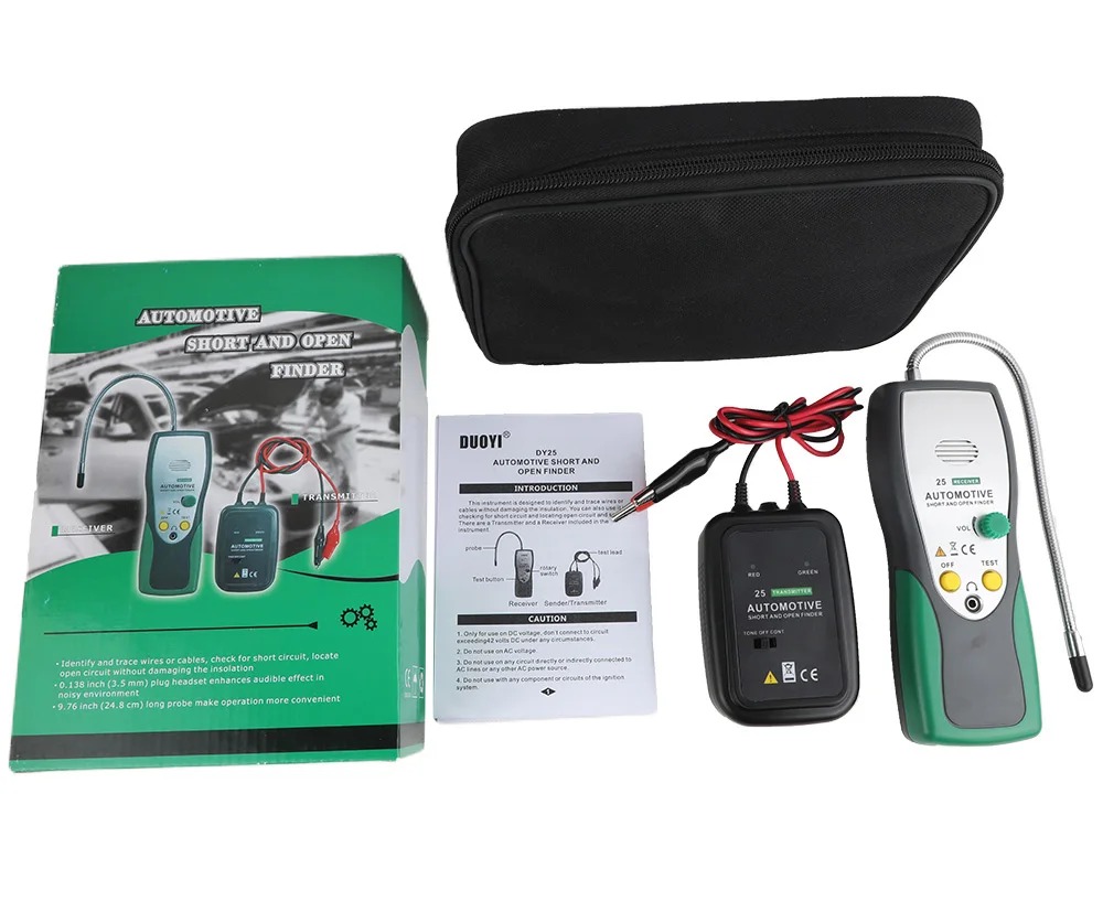 DUOYI DY25 Automotive Open and Short Circuit Finder Detector 42V DC Automotive Testers Short Circuit Open Wire Repair Tool Locate Tracker Instrument Scan Car Truck Cable