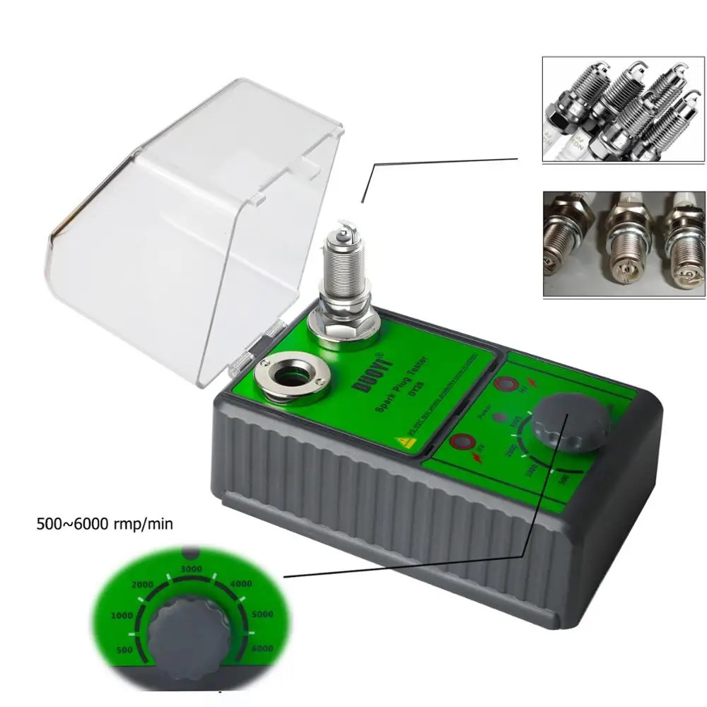 10Pcs/lot DUOYI DY28 12V Car Spark Plug Tester Dual Hole Lgnition Plug Analyzer Tool Scanner Gasoline Vehicles Petrol Car Ignition Testers