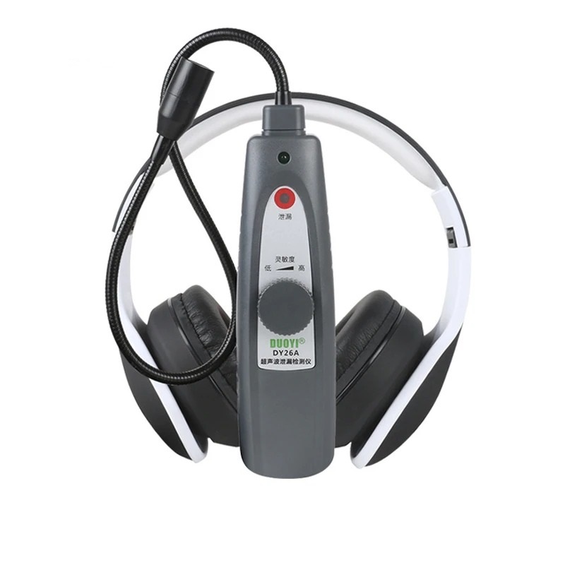 5Pcs/lot DUOYI DY26A Ultrasonic Leak Detector Ultrasonic Flaw Detector Transmitter Sealing Flaw Stethoscope Gas Water Leak Pressure Vacuum Probes Location