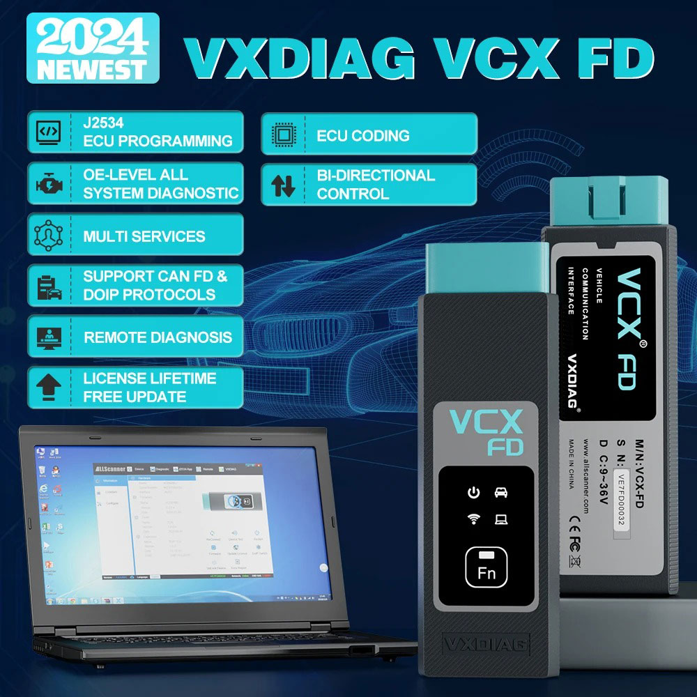 2024 VXDIAG VCX-FD FM Intelligent Vehicle Diagnostic Interface for Ford/Mazda Diagnostic Tool