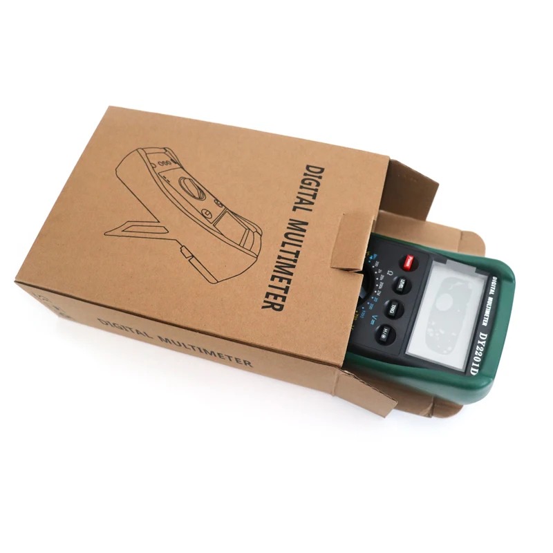 DUOYI DY2201D LCD Digital Automotive Multimeter with Speed Conversion Sensor Non-contact RPM Dwell Angle Frequency Temperature Tester