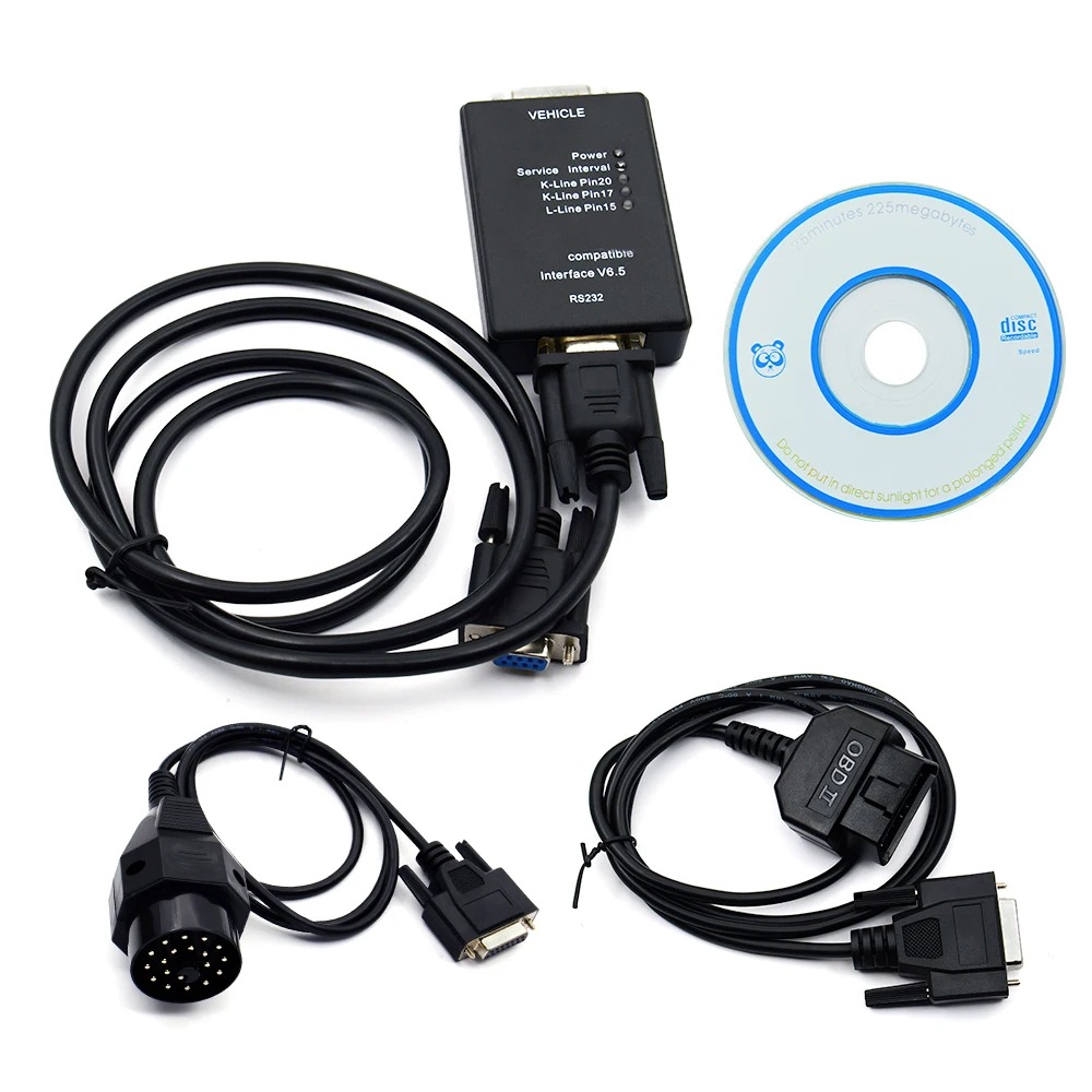 Carsoft 6.5 For BMW ECU Programmer MCU OBD2 Car Diagnostic Tool E30/E31/E32/E34/E36/E38/E39/E60/E65/E46/E53/Z RS232 PC Interface