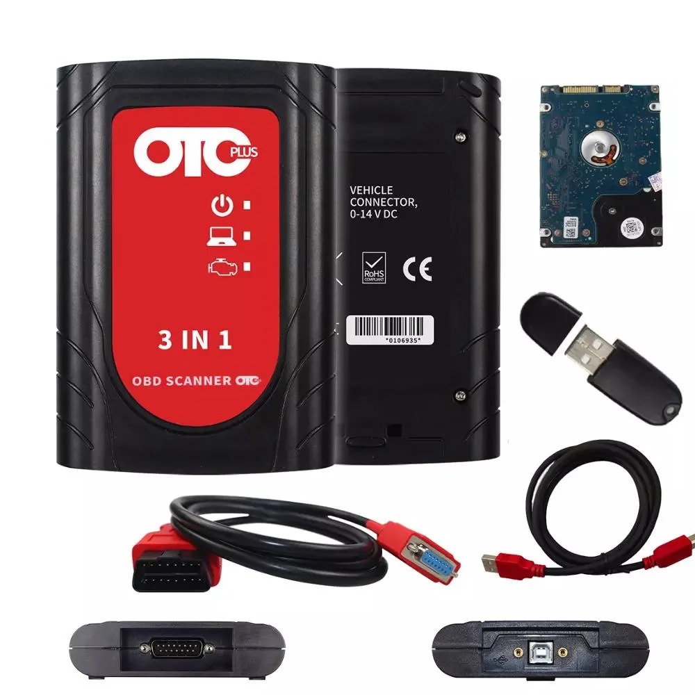 OTC Plus 3 in 1 Diagnostic Scanner For Toyota/NISSAN/VOLVO OTC Plus 3IN1 OBD2 Diagnostic Tools Full Set  With HDD