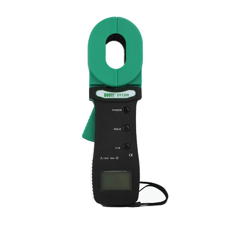 DUOYI DY1200 Clamp-on Ground Resistance and Leakage Current Tester Meter 32mm 0.01 to 1000 ohm Leakage Current Test Meter 45-65HZ
