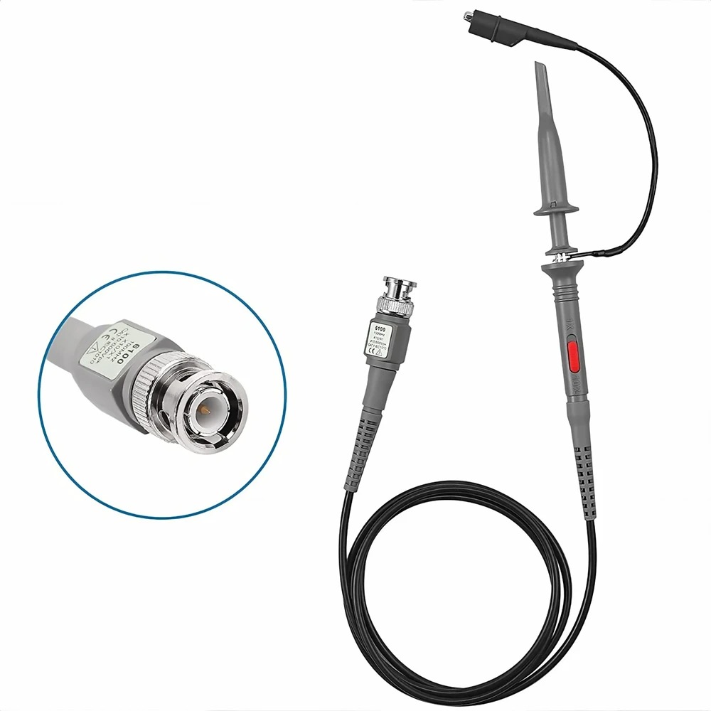 10pcs/lot P6100 BNC Oscilloscope Probe Kit 100MHz 1X 10X Mayitr High Precision Scope Analyzer Alligator Clip Probes Test Leads