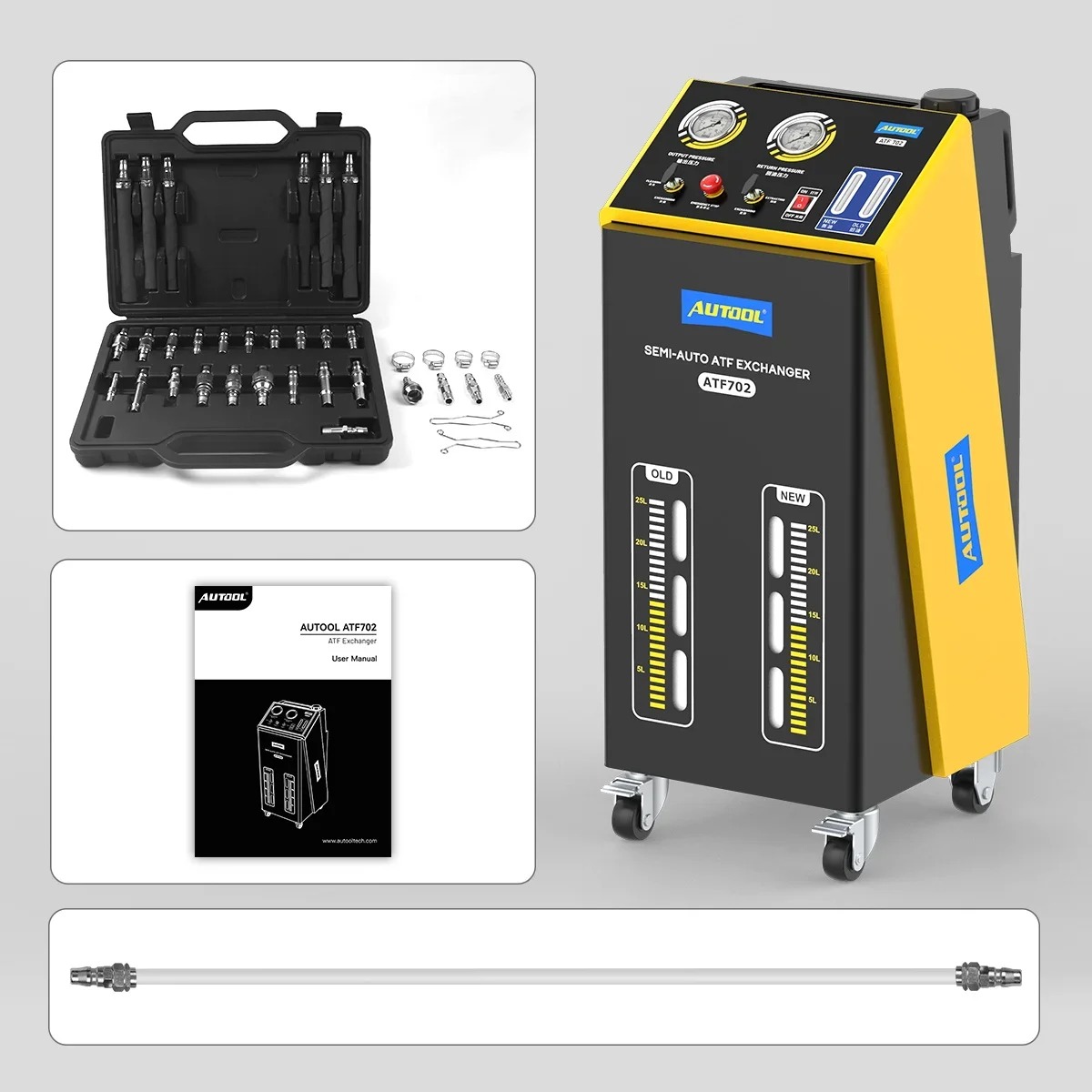 AUTOOL ATF702 ATF Exchanger Transmission Oil Change Machine Fuel Diesel Auto Transmission Fluid Exchange & Cycle Cleaning Tool