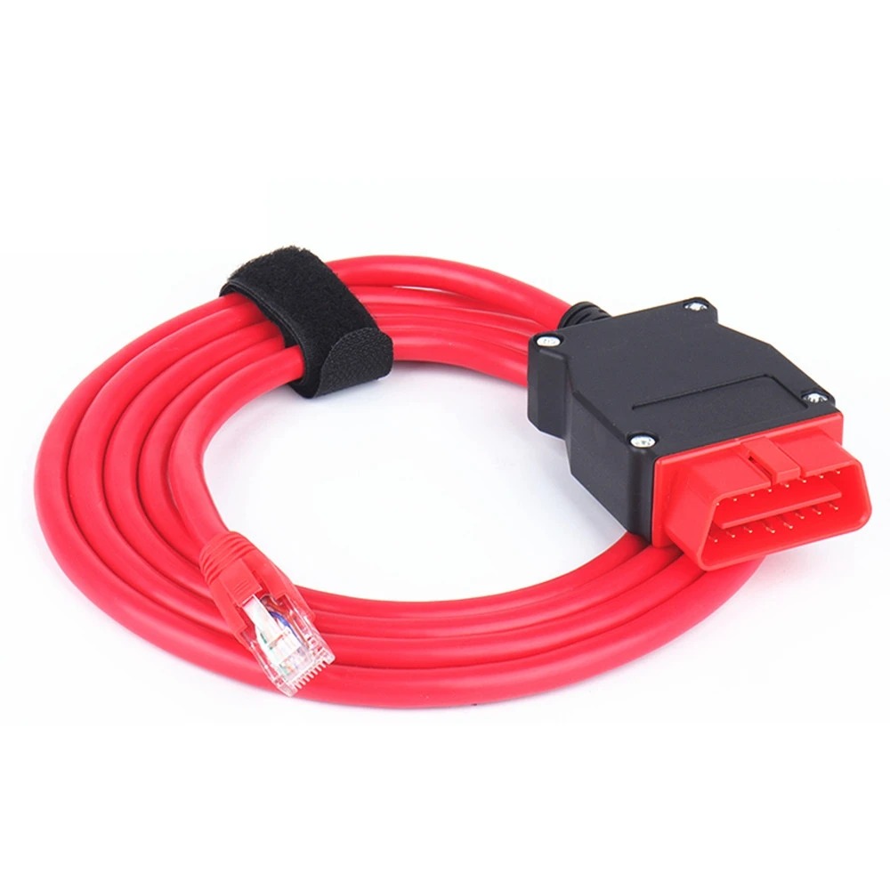 50pcs/lot For BMW ENET Coding Cable without CD Version ENET Ethernet to OBD2 Diagnostic Interface Cable For BMW F-series Cable Code Hidden Line for BMW ENET Cable 