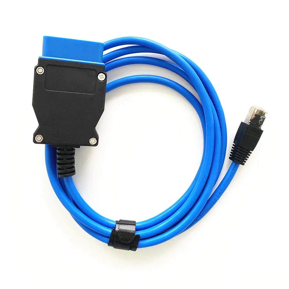 50pcs/lot For BMW ENET Coding Cable without CD Version ENET Ethernet to OBD2 Diagnostic Interface Cable For BMW F-series Cable Code Hidden Line for BMW ENET Cable 