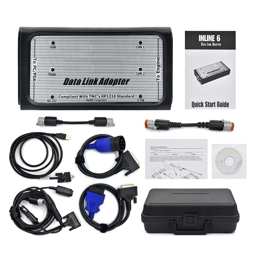 INLINE 6 for CUM-MINS Data Link Adapter Heavy Duty Scanners V8.7 Truck Profession Diagnostic Tools in CAN Flasher Remapper OBDII Truck Diagnostic Scanner