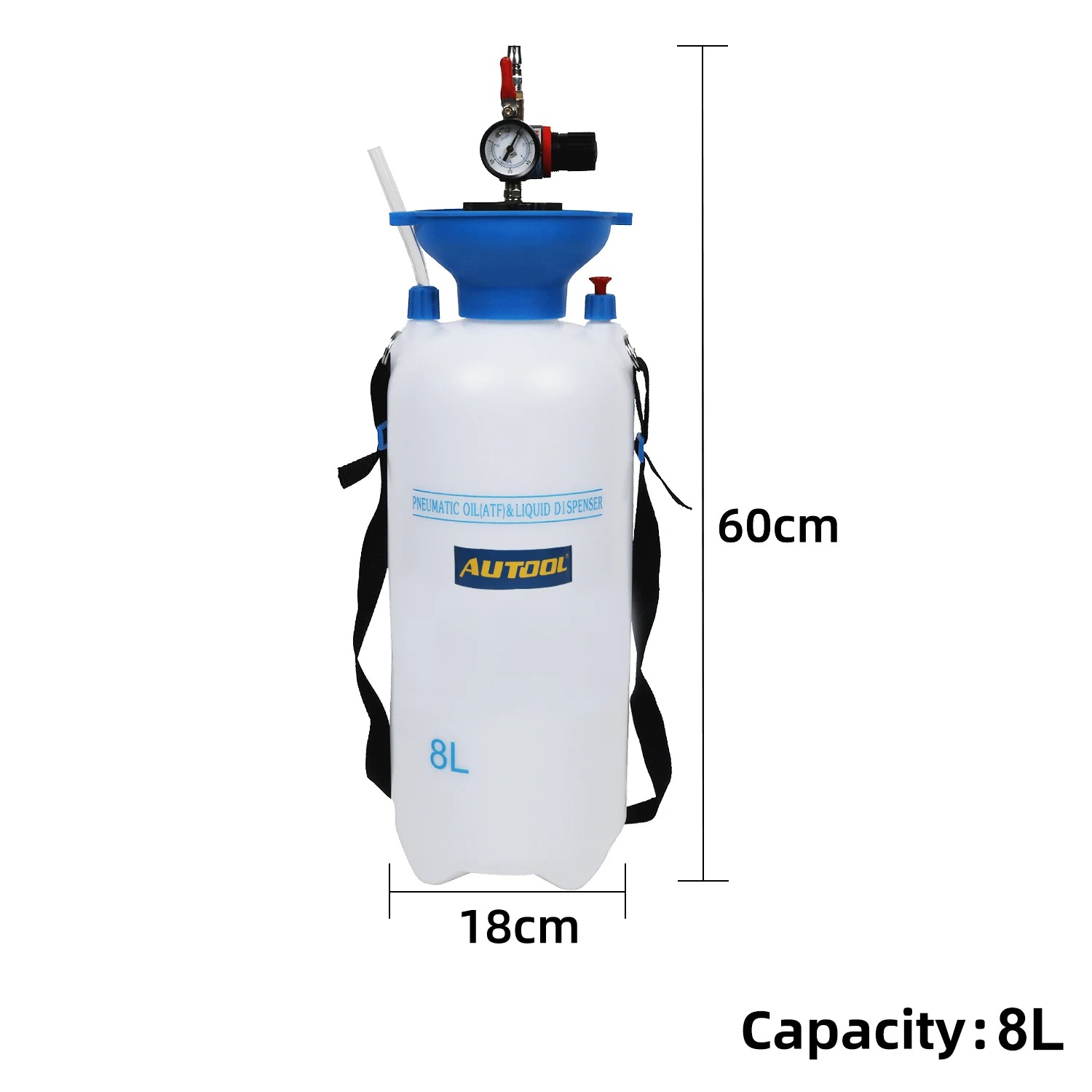 AUTOOL 8L Pneumatic Refueling Automatic Transmission Oil Machine Replacement Tool Car Gearbox Grease Injector Oil Tanker Tools