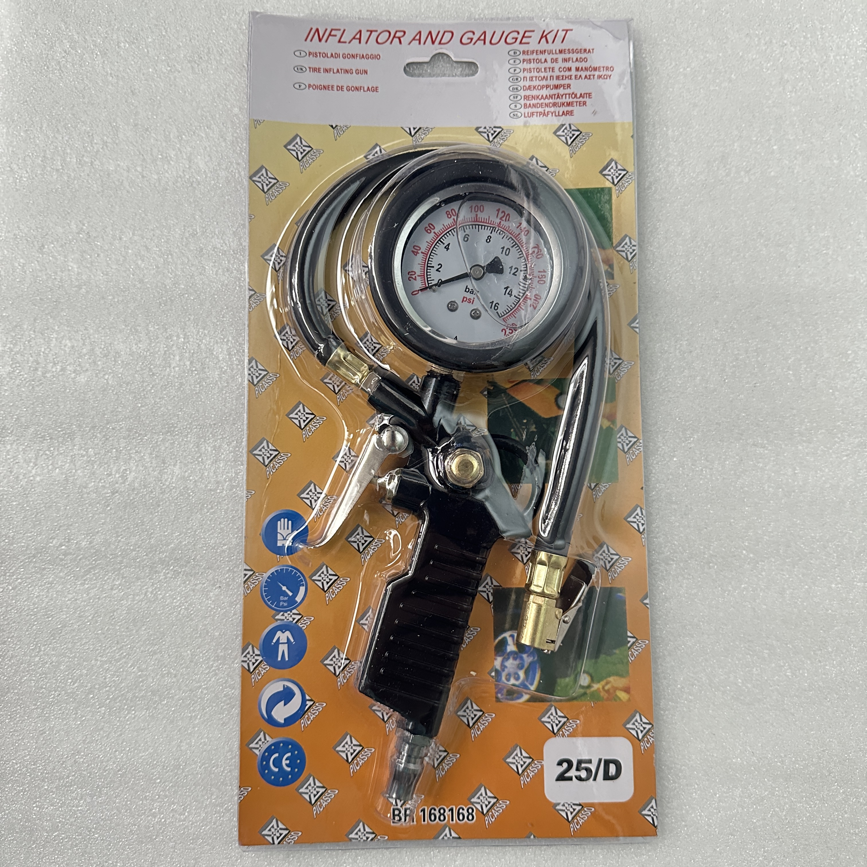 10Pcs/lot Oil Immersed Hydraulic Pressure Tire Pressure Gauge