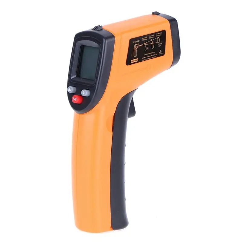 10Pcs/lot Industrial Infrared Pyrometer Non Contact GM320 Infrared Thermometer Laser Temperature Meter Gun IR Laser Temp 