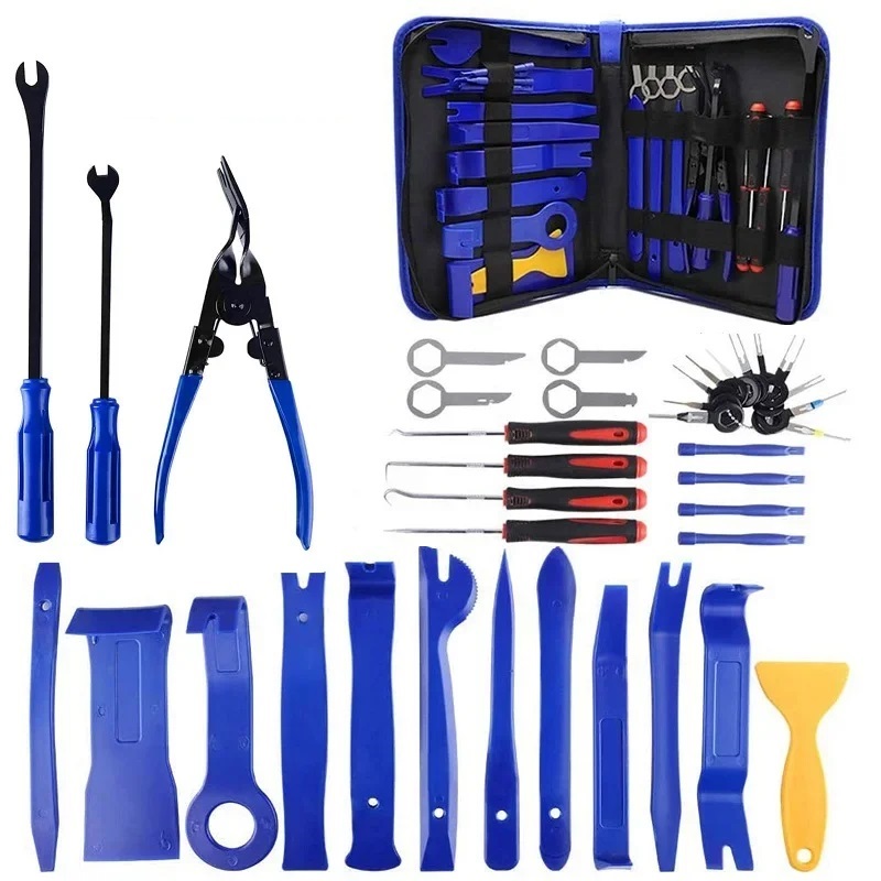 10Pcs/lot  38pcs Car Repair Tool Clip Pliers Dashboard Pry Disassembly  Hand Set  Panel Door Audio Trim Removal Sturdy And Durab