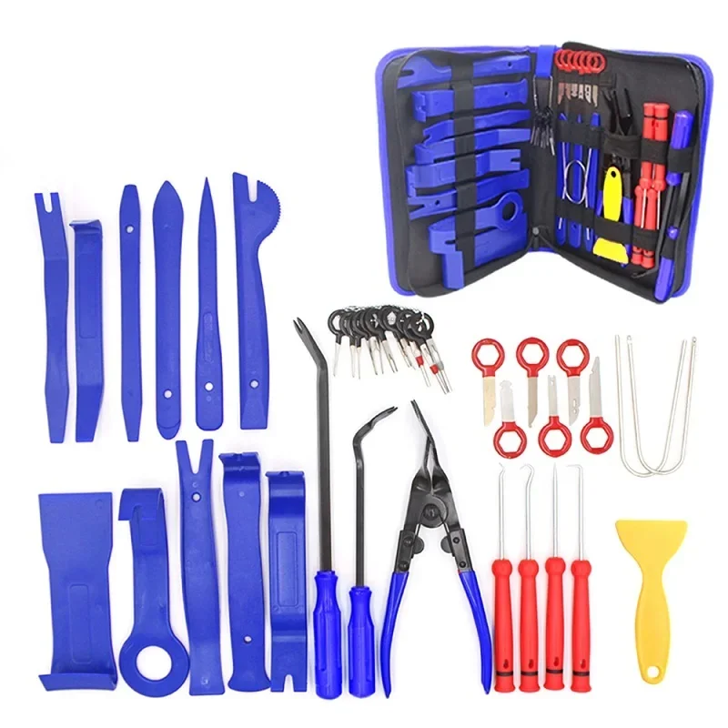 10Pcs/lot  38pcs Car Repair Tool Clip Pliers Dashboard Pry Disassembly  Hand Set  Panel Door Audio Trim Removal Sturdy And Durab