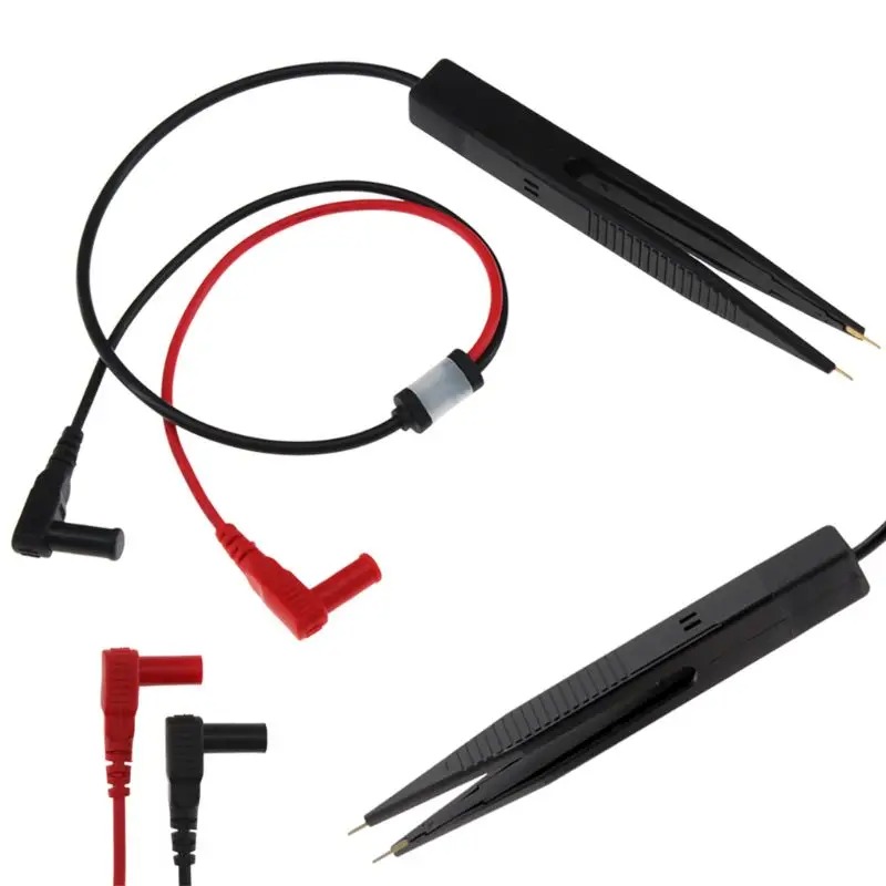 50Pcs/lot Clip Test Pen SMD Multimeter Probe Tweezers Patch For Capacitance Inductance Resistor chip components Multi-Use Electric Tool