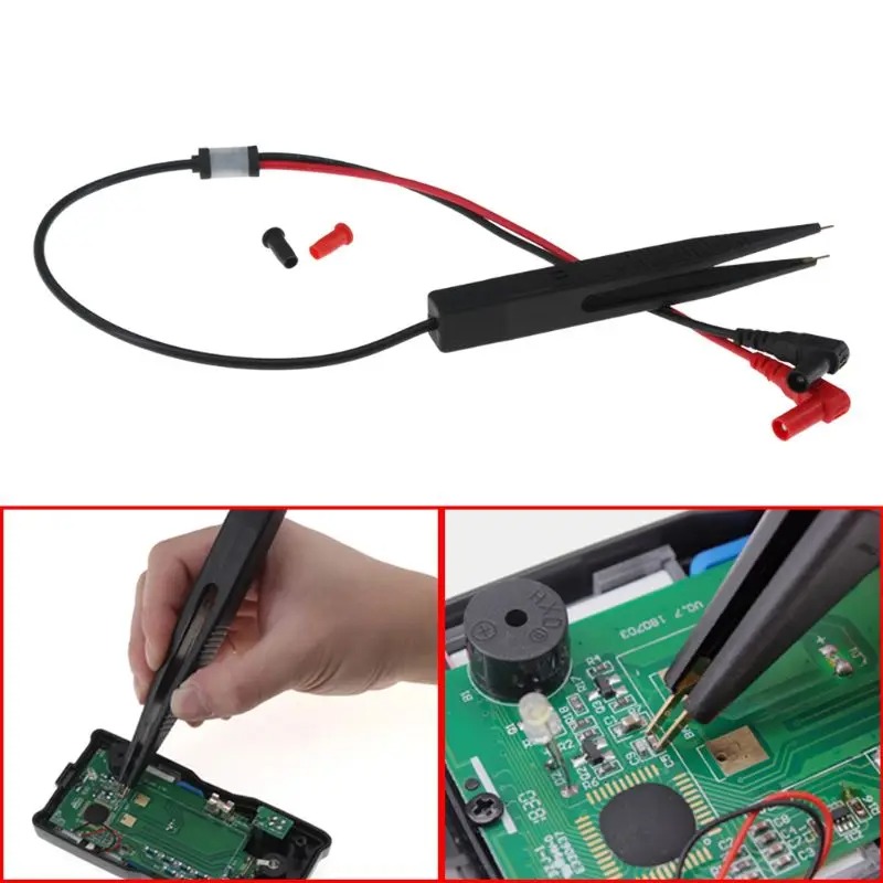 50Pcs/lot Clip Test Pen SMD Multimeter Probe Tweezers Patch For Capacitance Inductance Resistor chip components Multi-Use Electric Tool