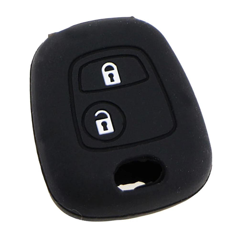 50Pcs/lot Silica Gel Car 2 Buttons Remote Key Case Holder Cover Protector for Peugeot 106 107 206 207 307 408 Silicon Key Accessories