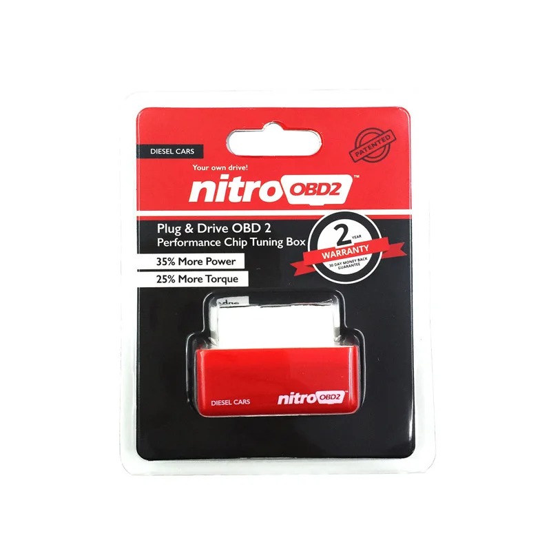 50Pcs/lot Nitro OBD2 EcoOBD2 ECU Chip Tuning Box Plug & Driver NitroOBD2 Eco OBD2 For Cars 15% Fuel Save More Power(Double board）