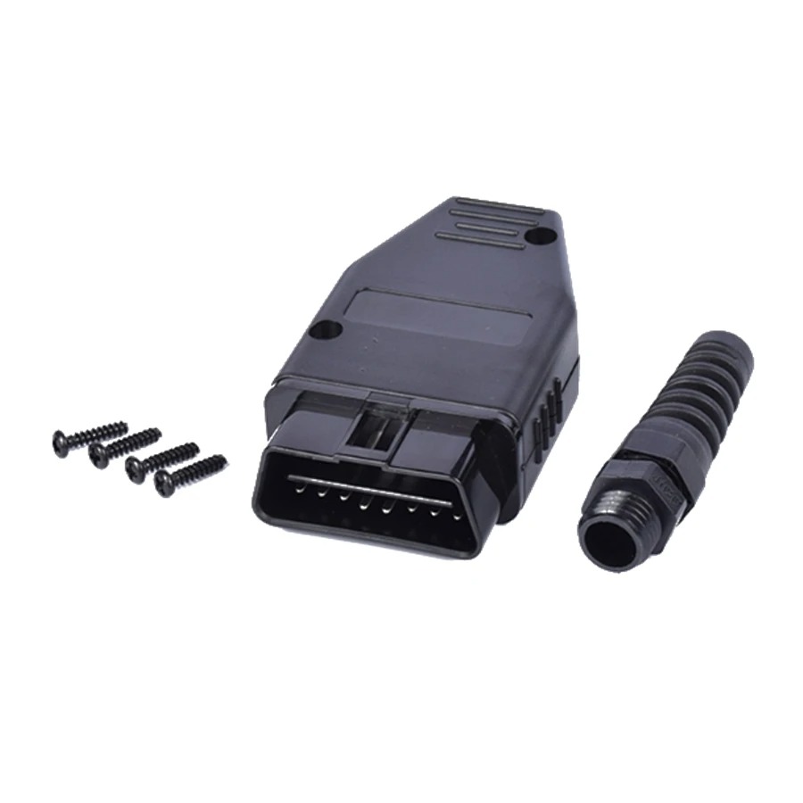 50Pcs/lot OBD2 Tool Standard Plug Shell For Protocols OBD OBDII EOBD J1962 OBD2 16Pin Male Plug Connector Interface