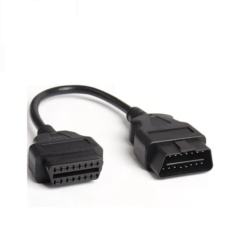50Pcs/lot 30CM 16 Pin Plug OBD2 OBD Cable Extension Cable Male to Female OBD 16Pin Cable OBDII Connector adapter