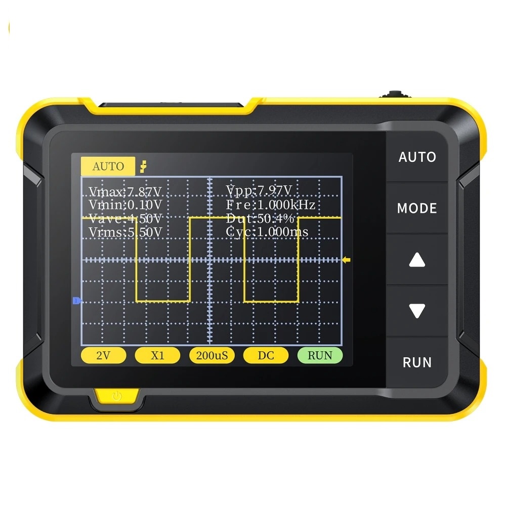 FNIRSI DSO152 Mini Handheld Digital Oscilloscope 2.5MSa/s 200KHz Analog Bandwidth 800VPP Support Firmware Upgrade PWM Output