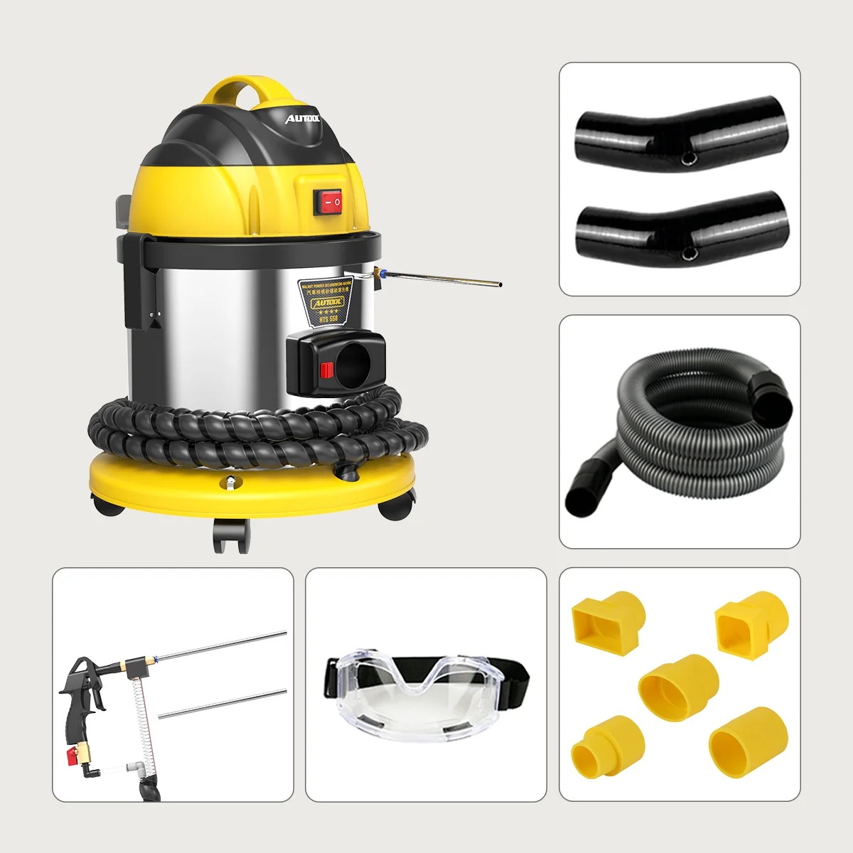 AUTOOL HTS558 Car Engine Carbon Deposition Cleaner Intake Pipe Valve Cleaning Machine Decarbonizing Automotive Decarbon Wash
