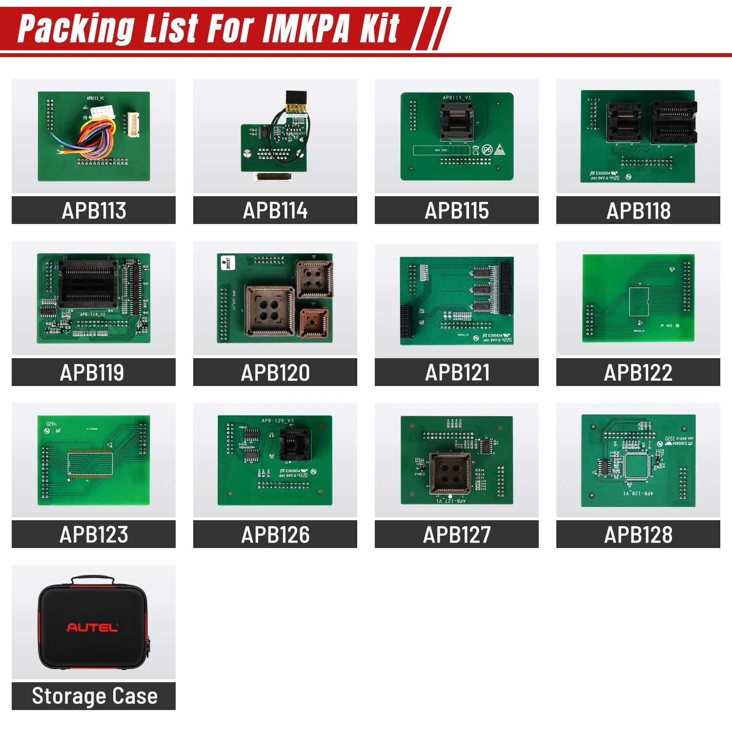 Autel IMKPA Key Programming Accessory, Programming Adapters Kit for IM508/ IM608Enhanced IMMO & Key Programming Function