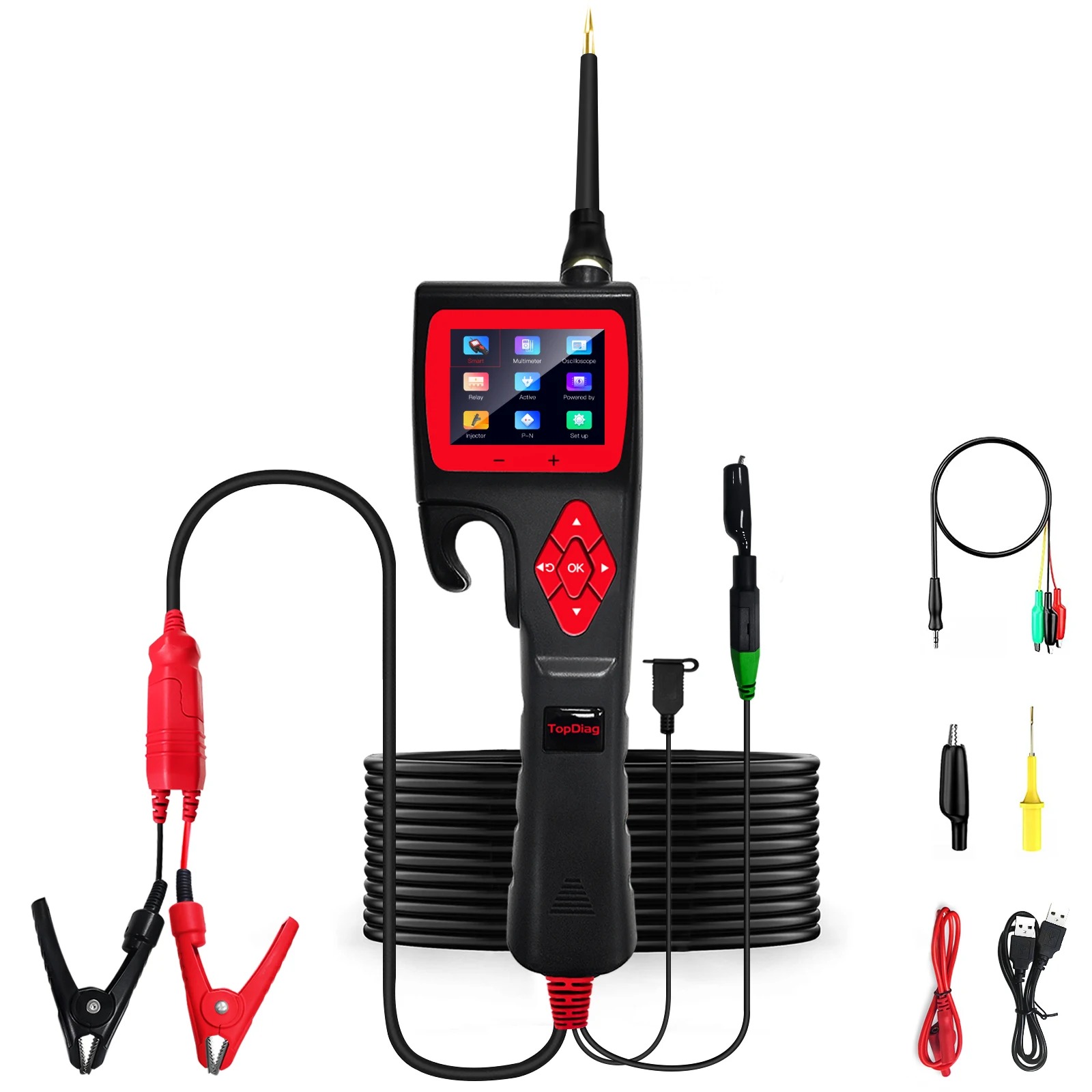 JDiag P200 Car Circuit Tester Analyzer Power Tester Digital Test Full Electrical System Detector Multimeter