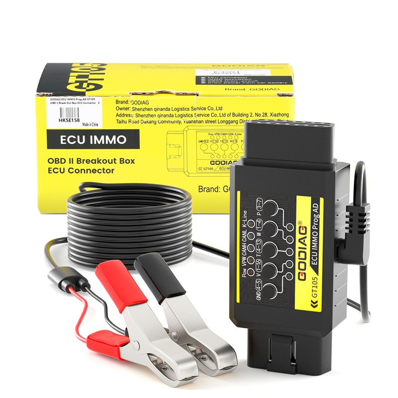 GODIAG GT105 OBD II Break Out Box OBD Assistant ECU IMMO Prog AD ECU Connector