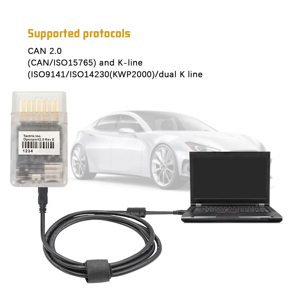  10Pcs/lot Tactrix Openport 2.0 ECU Chip Tool ECU FLASH OBD OBD2 OBDII Connector for Mer-cedes B-enz Multi-Brand Cars Open port