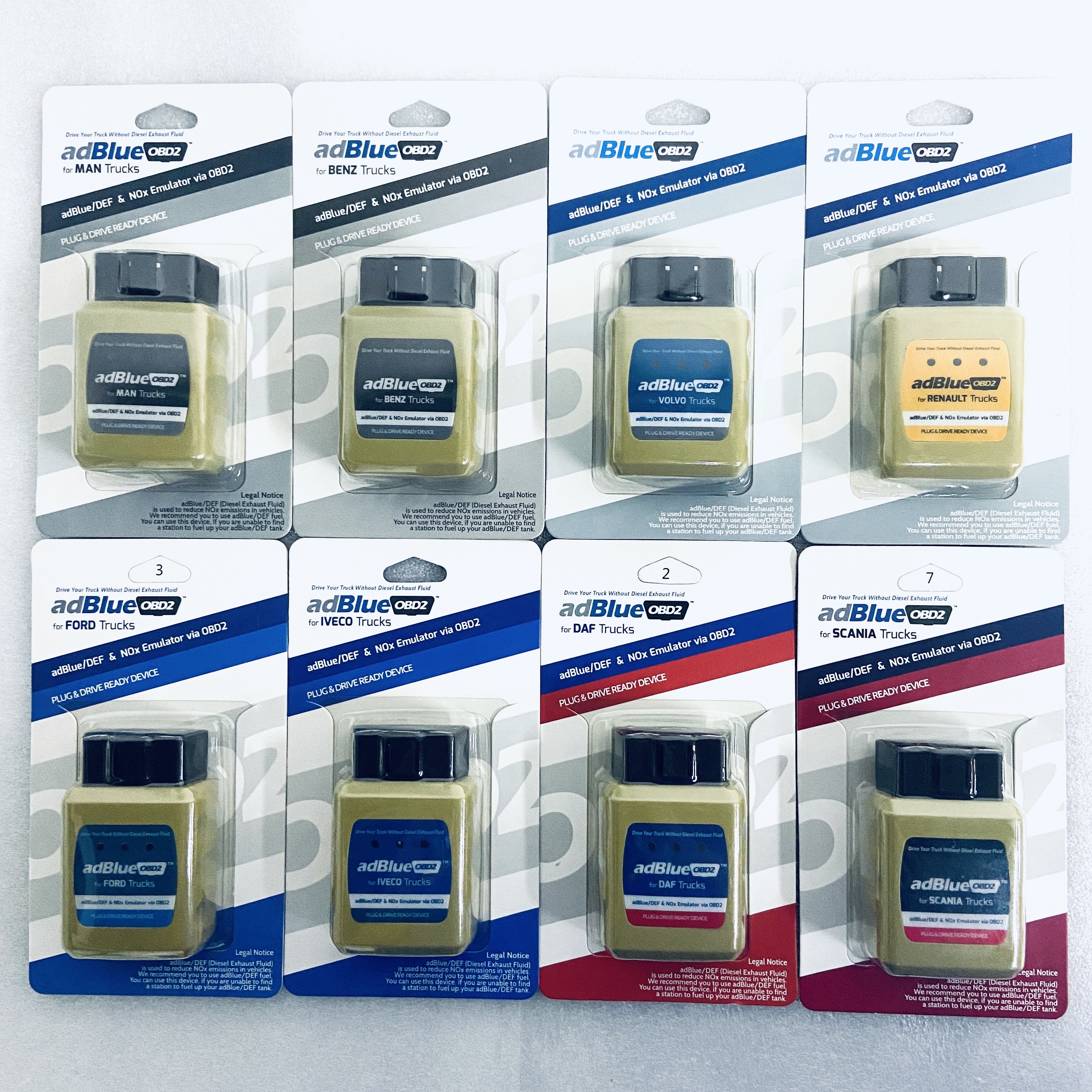 10pcs/lot Adblue Emulator for Benz/MAN/Scania/Iveco/DAF/Volvo/Renault/Ford NOx Emulator via OBD2 Plug and Drive Ready Device