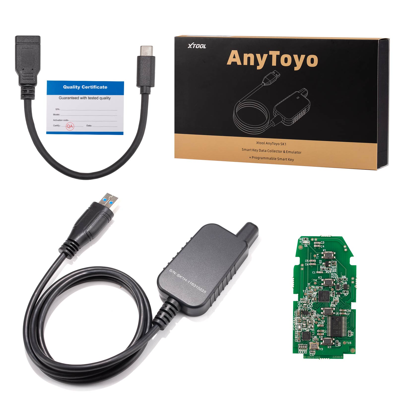 XTOOL AnyToyo SK1 For 2013-2022 Toyota/Lexus with 8A/4A Smart Key Matching All Key Lost With Bench-free Pincode-free Key Coding Works With X100PAD3